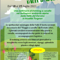 VIAGGIO A CAVALLO IN VAL D'AOSTA ESTATE 2021