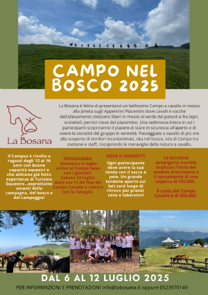 CAMPO NEL BOSCO 2025