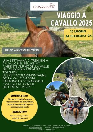 VIAGGIO A CAVALLO 2025